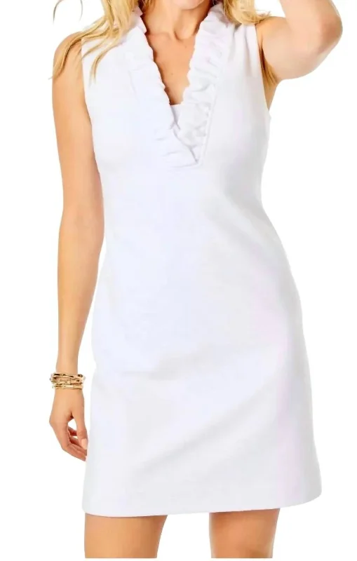 Edgy Fashion Tisbury Shift Dress In Resort White