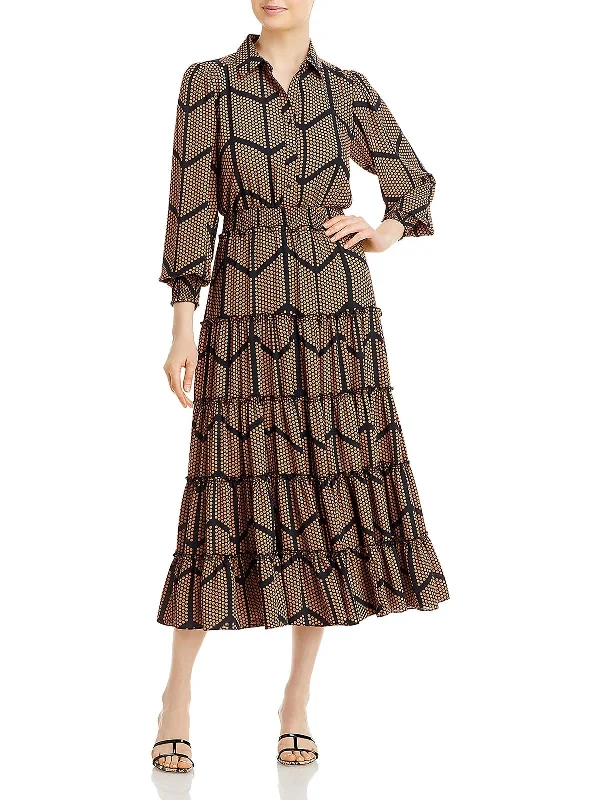 Crazy Discounts, Hurry Up Womens Printed Maxi Shirtdress