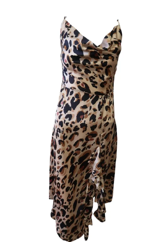 Comfort Meets Fashion Women's Strappy Dress In Leopard